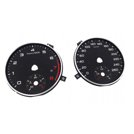 Audi Q3 Replacement tacho dial - converted from MPH to Km/h