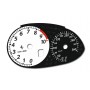 Ferrari 599 GTB Fiorano GTO WHITE - replacement tacho dials, face counter gauges MPH to km design 2