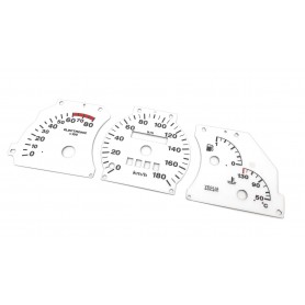 Fiat Cinquecento Sporting - białe tarcze licznika, zegary, zamiennik
