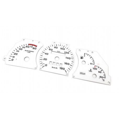 Fiat Cinquecento Sporting - białe tarcze licznika, zegary, zamiennik