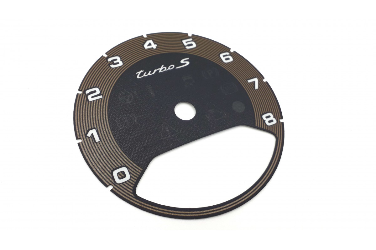 Porsche Panamera, Cayenne, 911 Tachometer Custom Gauge Face Overlay