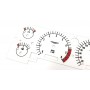 Aston Martin DB7 replacement tacho dial gauge converted from MPH to Km/h // tacho speedo counter