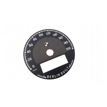 BMW R18 - replacement tacho dial, counter gauges faces from MPH to km/h Berlin Built