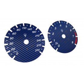 Maserati Ghibli - Blue Carbon zamiennik tarcz licznika zegary z MPH na km/h