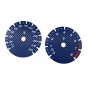 Maserati Levante - Blue Carbon replacement tacho dials - converted from MPH to Km/h