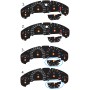 BMW E36 Custom Carbon - Replacement dials, counter faces gauges - converted from MPH to Km/h
