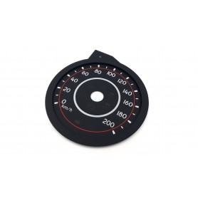 Jeep Wrangler Rubicon JL IV 2018+ Replacement tacho dial, face counter gauge, face - converted from MPH to Km/h