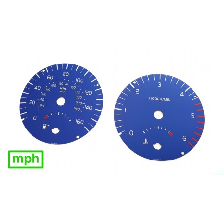 VOLVO C30, S40, V50 - MPH blue face gauge instrument cluster dials design like R, Polestar Counter