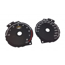 Subaru Forester Wilderness replacement tacho dials, counter faces gauges MPH km/h