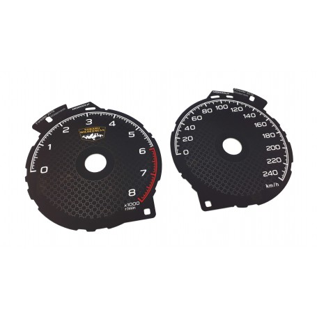 Subaru Forester Wilderness replacement tacho dials, counter faces gauges MPH km/h