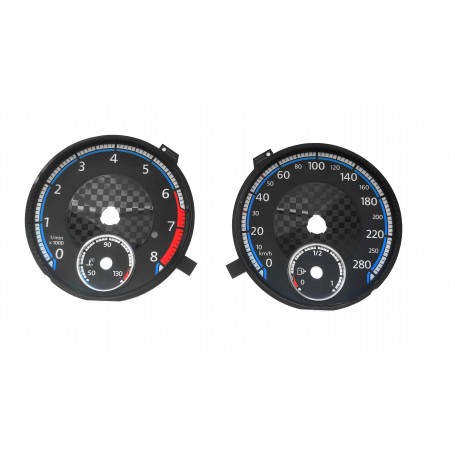 Volkswagen Tiguan - custom tacho dials, counter gauges faces instrument cluster