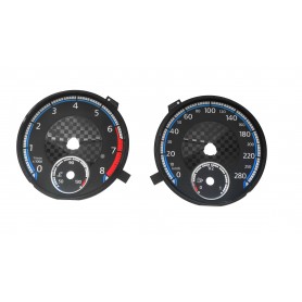 Volkswagen EOS - custom tacho dials, counter gauges faces instrument cluster