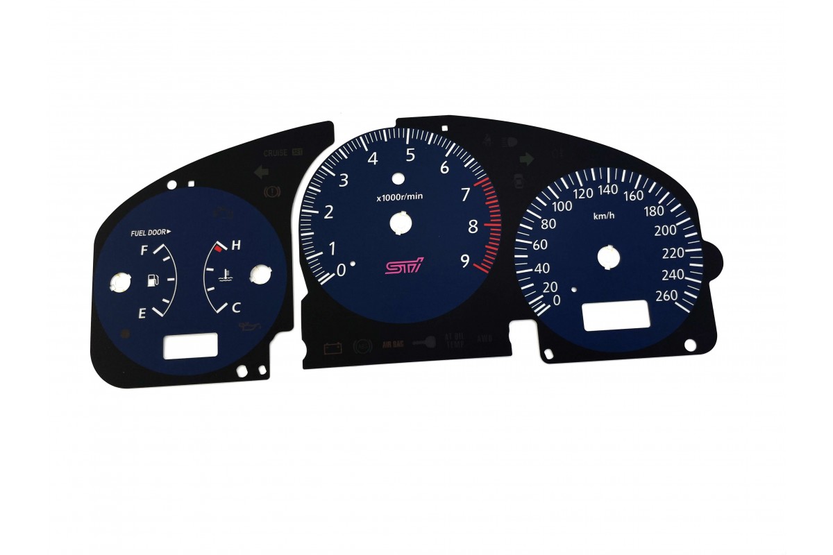 Subaru Impreza GAUGE WRX STI GDA GDB BLUE (2000-2007
