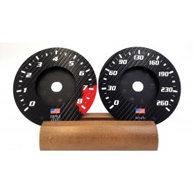 Jeep Renegade - American Carbon Custom replacement tacho dials gauges MPH to km/h USA // Tacho Counter