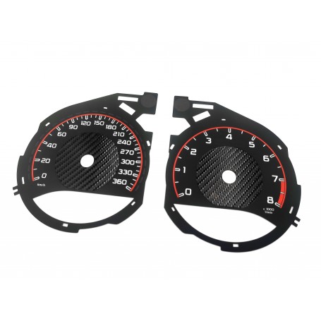 Mercedes-Benz AMG GTS - gauges replica for AMG black replacement - converted from MPH to Km/h