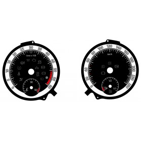 Skoda Octavia 3 - Replacement tacho dials, face counter gauges - Custom EU scale