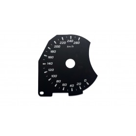 Subaru BRZ - Replacement tacho dial, counter face, gauge - converted from MPH to Km/h