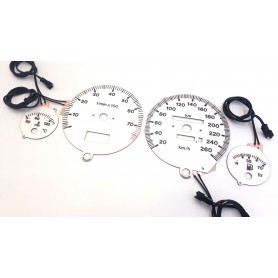 Audi 80 & 90 (B3, B4) glow gauges S2 White Design PLASMA TACHO GLOW GAUGES TACHOSCHEIBEN DIALS