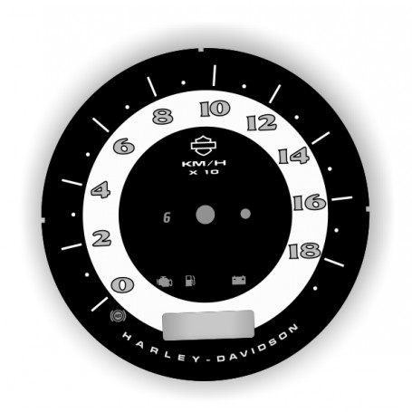 copy of Harley Davidson Dyna 2009 models Ø80 - replacement instrument cluster dials gauges // tacho counter