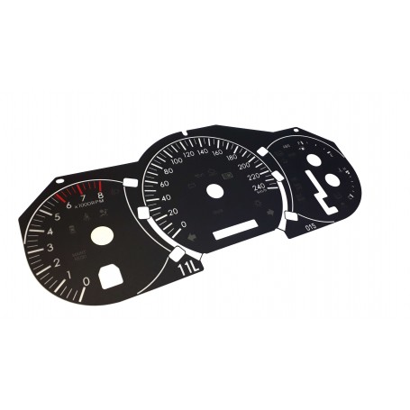 Lexus RX 300, RX 330 replacement instrument cluster dials, face counter gauges MPH to km/h