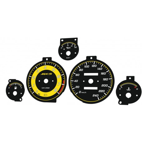 Mazda MX-5 design 5 plasma tacho glow gauges tachoscheiben dials