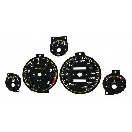 Mazda MX-5 design 6 plasma tacho glow gauges tachoscheiben dials