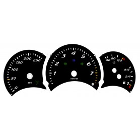 Porsche Boxster (986) (1996-2004) - Replacement tacho dials gauges - converted from MPH to Km/h counter