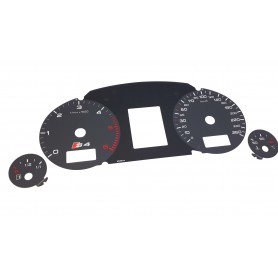 Audi A4 (B6/B7) gauge faces – replacement for the factory dial, inspired by the S4 design, S4 DESIGN gauges.