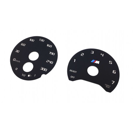 BMW Series 2 F22 F23 F45 F46 - Replacement tacho dial, counter gauges faces - converted from MPH to Km/h