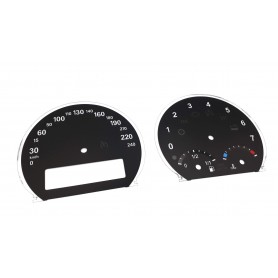 BMW X3 E83 - Replacement instrument cluster dials, counter gauges faces from MPH to km/h