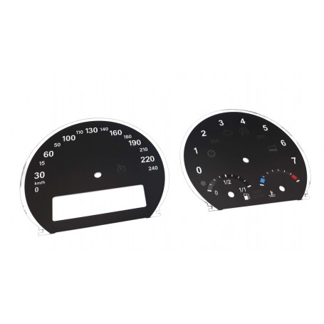 BMW X3 E83 - Replacement instrument cluster dials, counter gauges faces from MPH to km/h
