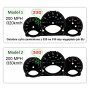 Porsche 911 - model 997 - Grey Replacement tacho dials, instrument cluster gauges - converted