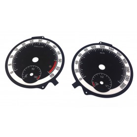 Skoda Octavia 3 - Replacement tacho dials, face counter gauges - Custom EU scale