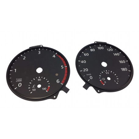 MAN TGE - Replacement tacho dials, face counter gauges - converted from MPH to Km/h