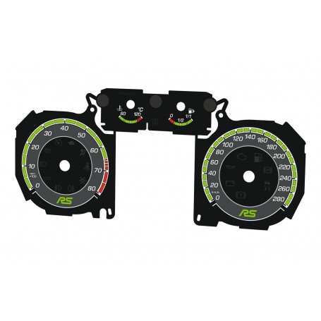 FORD FOCUS MK2 RS STYLE – CUSTOM GAUGE CLUSTER DIALS / INSTRUMENT PANEL OVERLAYS