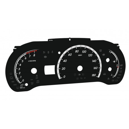 Toyota Sienna 3 2011-2014 zamiennik tarcze licznika z MPH na km/h wzór 2
