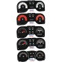 Ford Mustang 2005-2009 - Custom GT/CS - Replacement tacho dials, face counter gauges - converted from MPH to Km/h