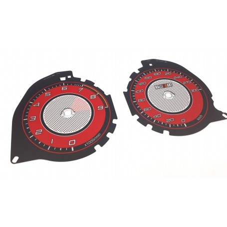 Mitsubishi Lancer EVO X - Replacement tacho CUSTOM Red counter dials