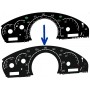 Mercedes-Benz W215, C215, W220, CL - Replacement tacho dials, face counter gauges - converted from MPH to Km/h