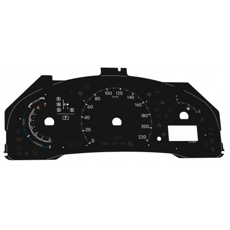 Lexus CT200H replacement instrument cluster dials, face counter gauges MPH to km/h