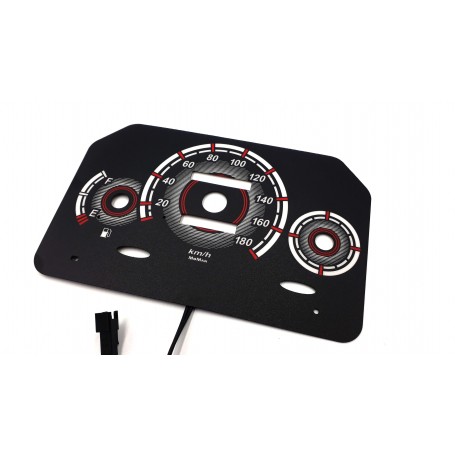 Fiat Seicento design 7 GLOW FACE GAUGE PLASMA TACHO GLOW GAUGES TACHOSCHEIBEN DIALS