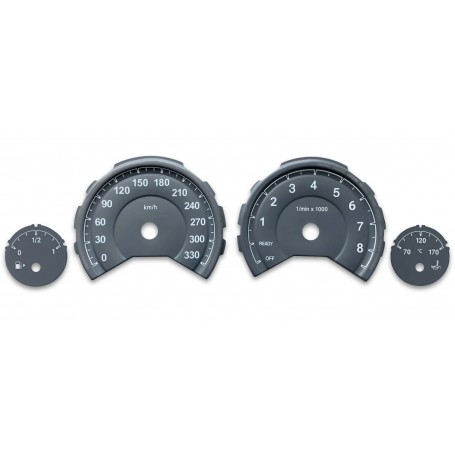 BMW 3D M3/M4 F80, F82, F83 – tarcze liczników, zamiennik MPH na KMH