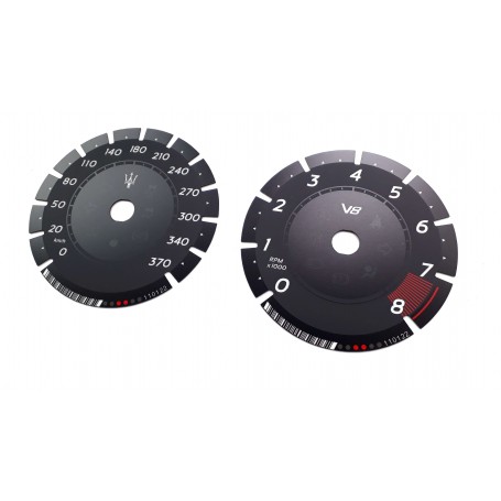 Maserati Quattroporte Trofeo Replacement dials gauges - converted from MPH to Km/h tacho counter