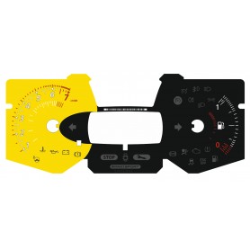 Renault Clio IV (4) RS Trophy custom gaufe faces replacement dials YELLOW style
