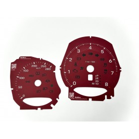 Porsche Macan T (burgudnowa) zamiennik tarcze licznika zegary z MPH na km/h