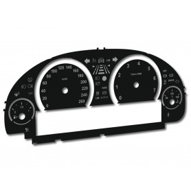 BMW F01, F02, F06, F07, F10, F11, F12, F15, F18, F25 - zamiennik tarcz licznika z MPH na km