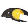 Toyota GT86 Custom Yellow Replacement tacho dials, face counter gauges  - converted from MPH to Km/h