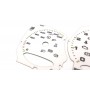 Porsche Macan GT4 white gauge face dials converted from MPH to KM/H