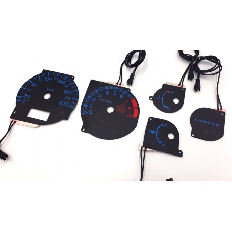 Mitsubishi Lancer EVO 7, 8, 9 PLASMA TACHO GLOW GAUGES TACHOSCHEIBEN DIALS