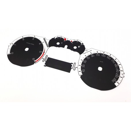 Peugeot 308 - Replacement tacho dials, face counter gauges converted from MPH to Km/h